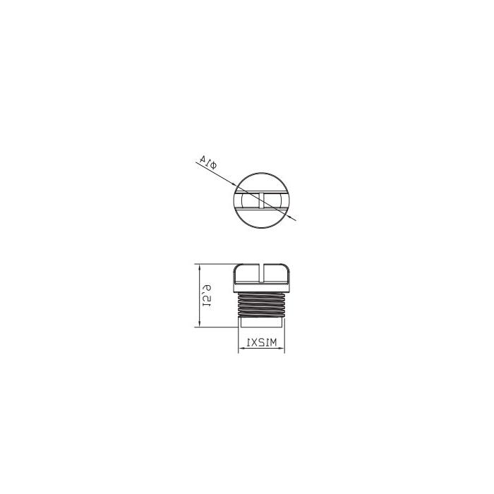 M12 locking nut, 640001 